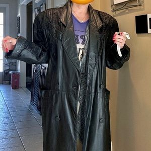 Leather, full length coat